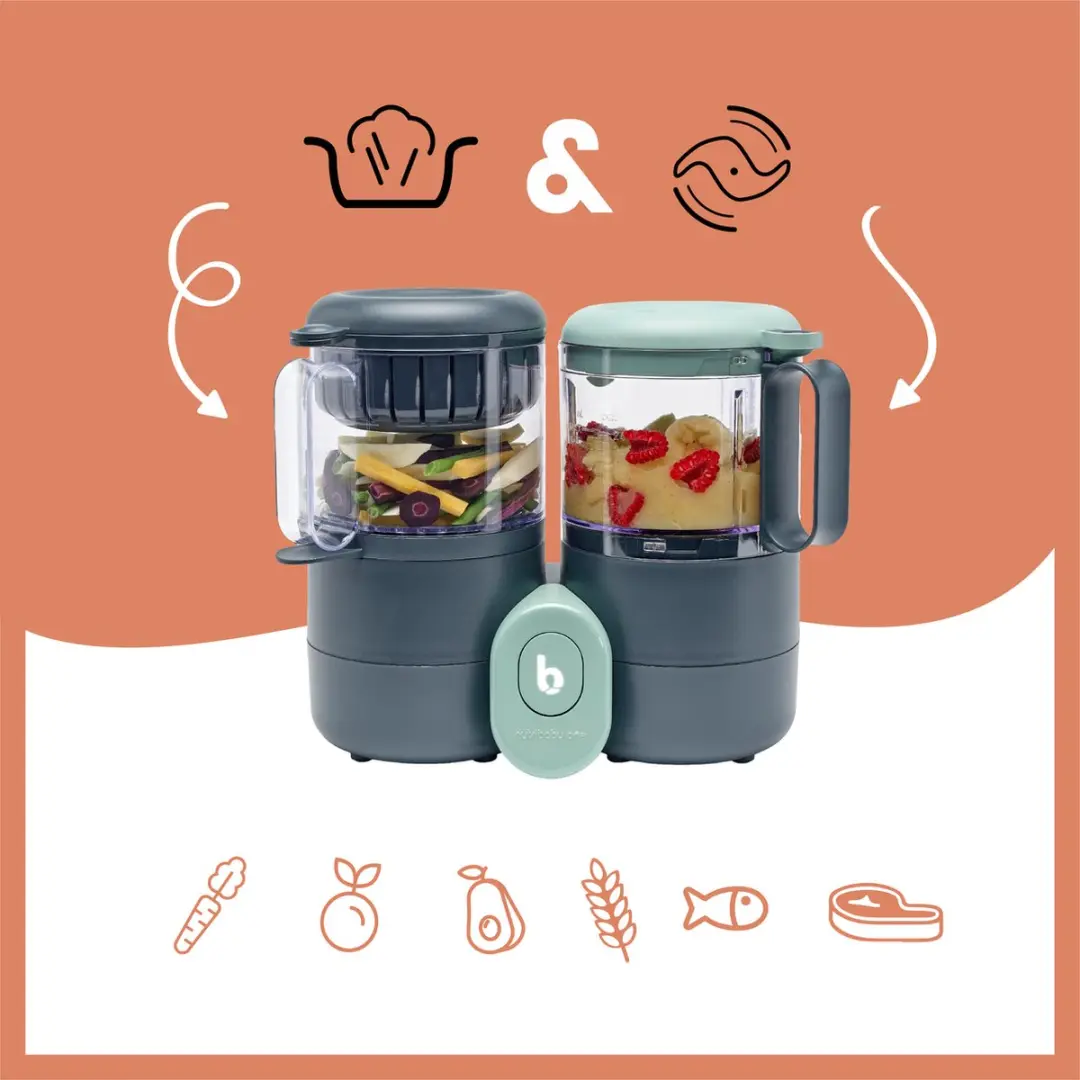 Babymoov Nutribaby One Keukenmachine - 1300ml - Grijs - afbeelding 5 van 6