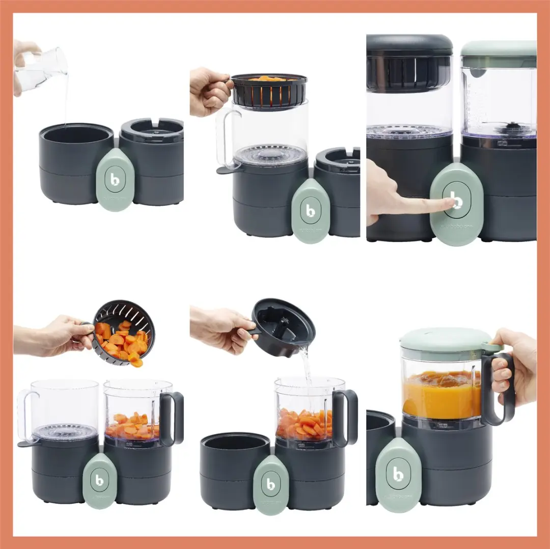 Babymoov Nutribaby One Keukenmachine - 1300ml - Grijs - afbeelding 4 van 6