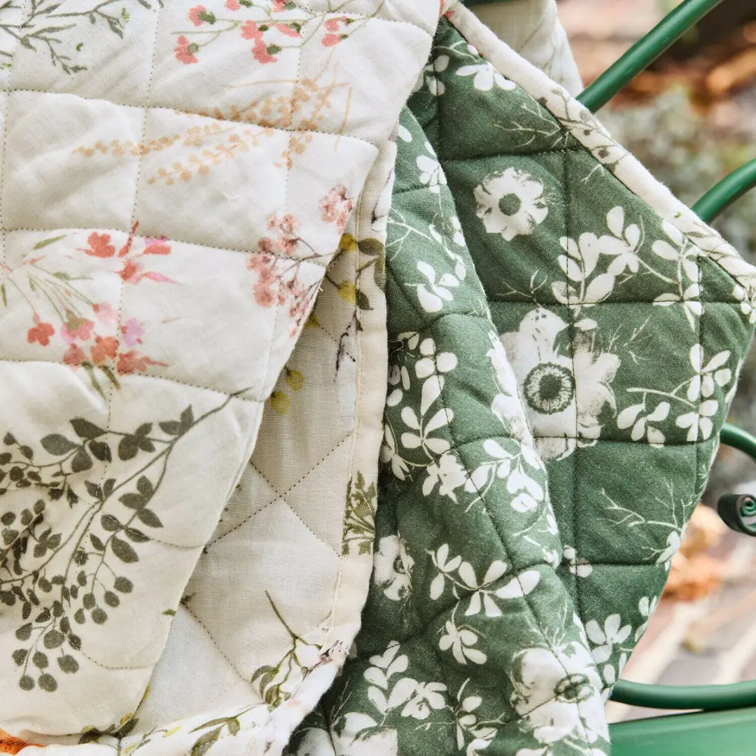 Loberon Puddlebrook Plaid & Kussen - Groen