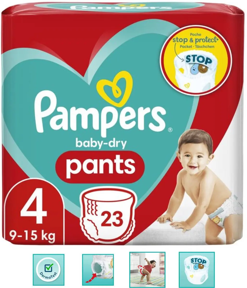Pampers Baby-Dry Maat 4 Luierbroekjes