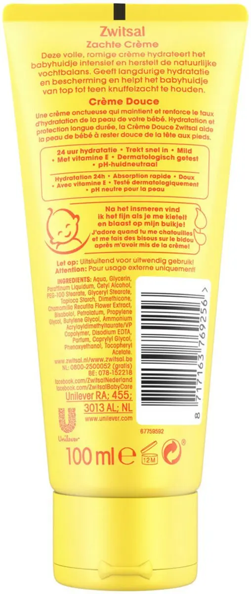 Zwitsal Zachte Crème 100ml