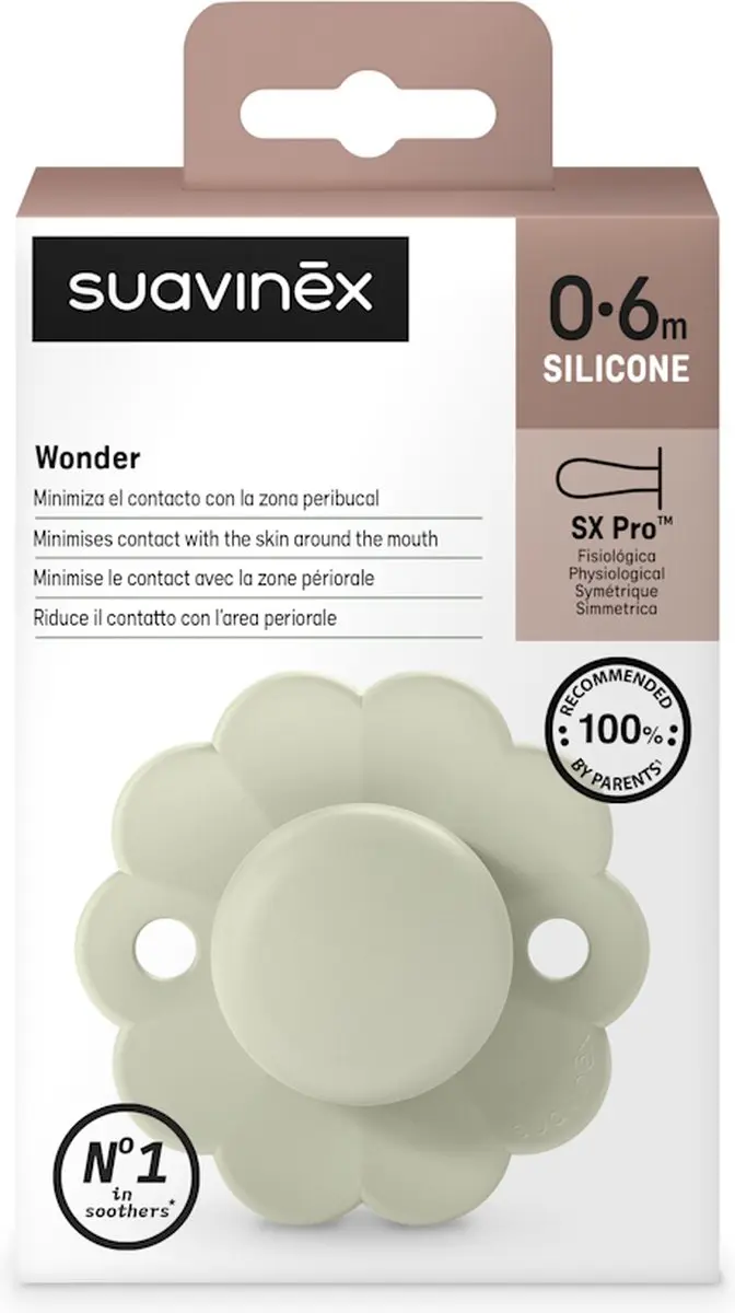 Suavinex Wonder SX Pro Fopspeen Symmetrisch 0-6Mnd - Almost Aqua Groen