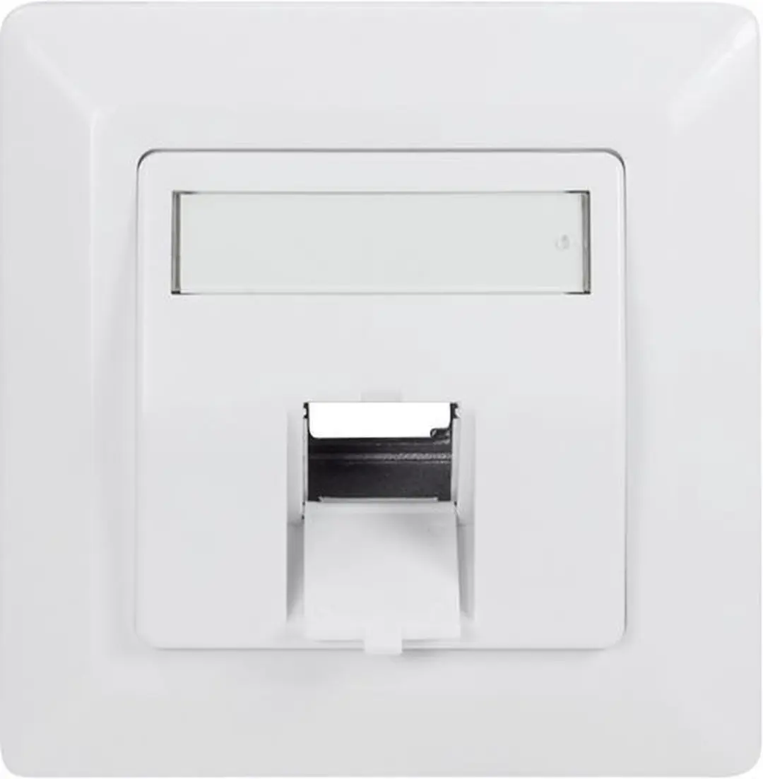 Wandcontactdoos voor 1 Keystone RAL9003