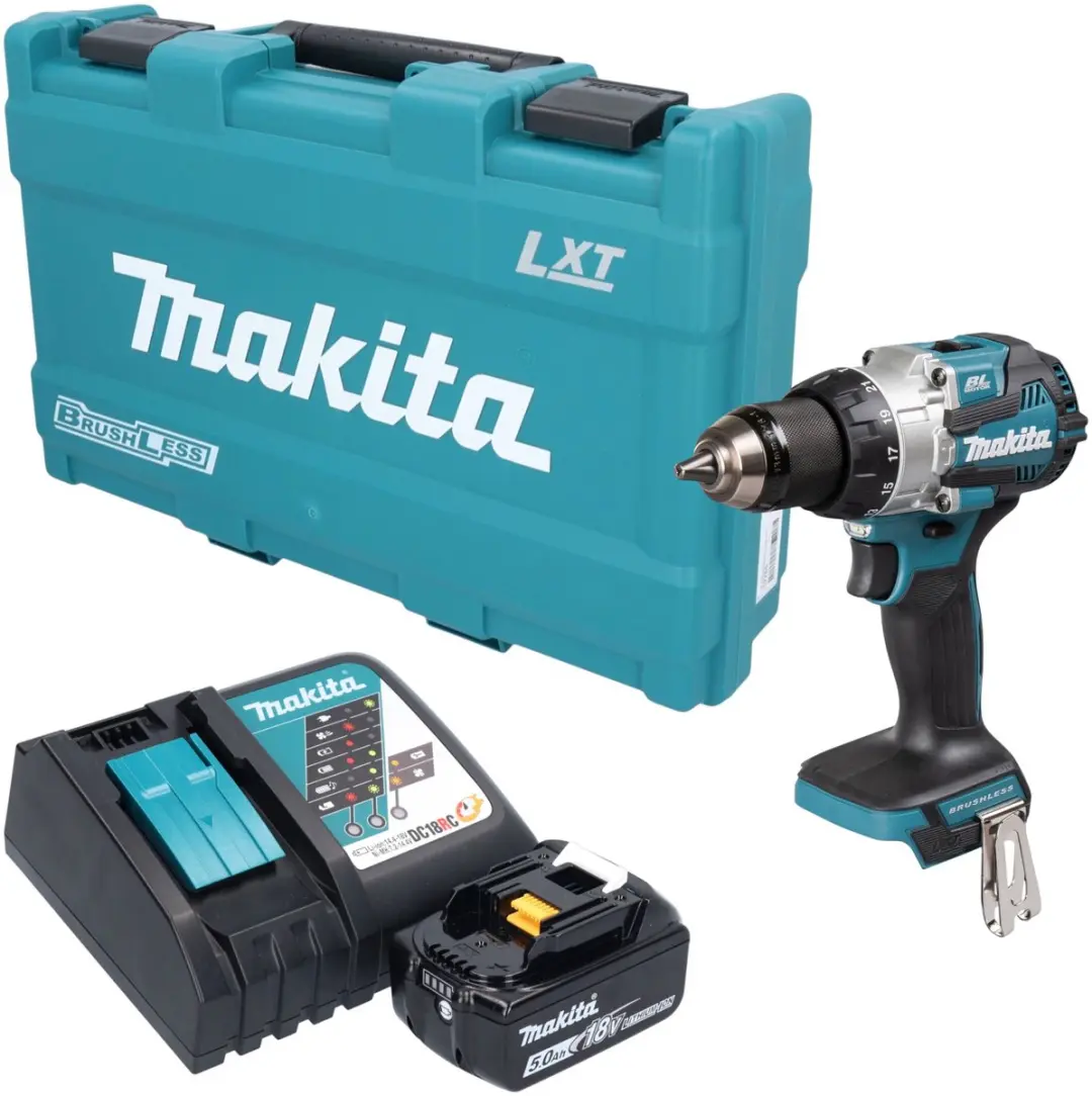 Makita DHP 489 RT1K accu-slagboormachine 18 V 73 Nm borstelloos + 1x accu 5,0 Ah