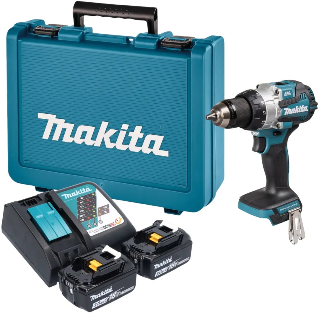 Makita DHP 489 RFE accu-slagboormachine 18 V 73 Nm borstelloos + 2x accu 3,0 Ah