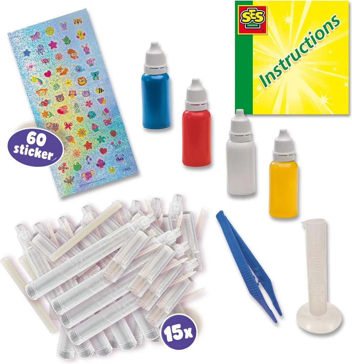 SES Creative Viltstift Lab Hobby Pink - 15 Stiften