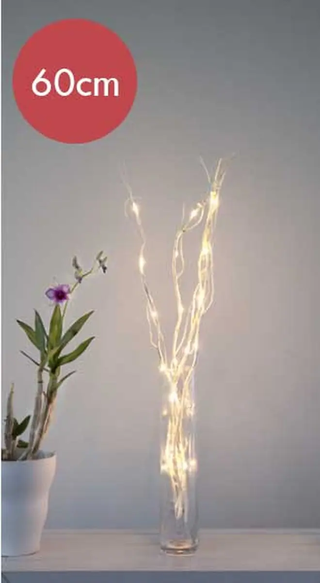 Korte witte decoratietakken