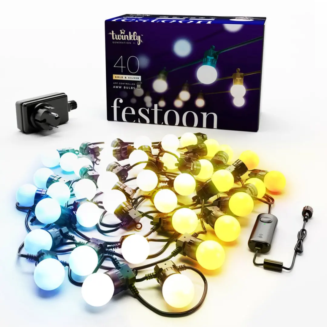 Twinkly Festoon Lichtsnoer AWW Gen II 40 Lampjes