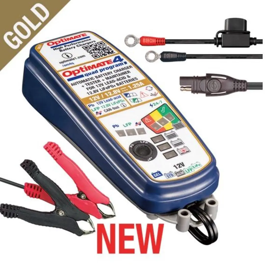 Tecmate Optimate 4 Acculader 12V - TM-630-PR