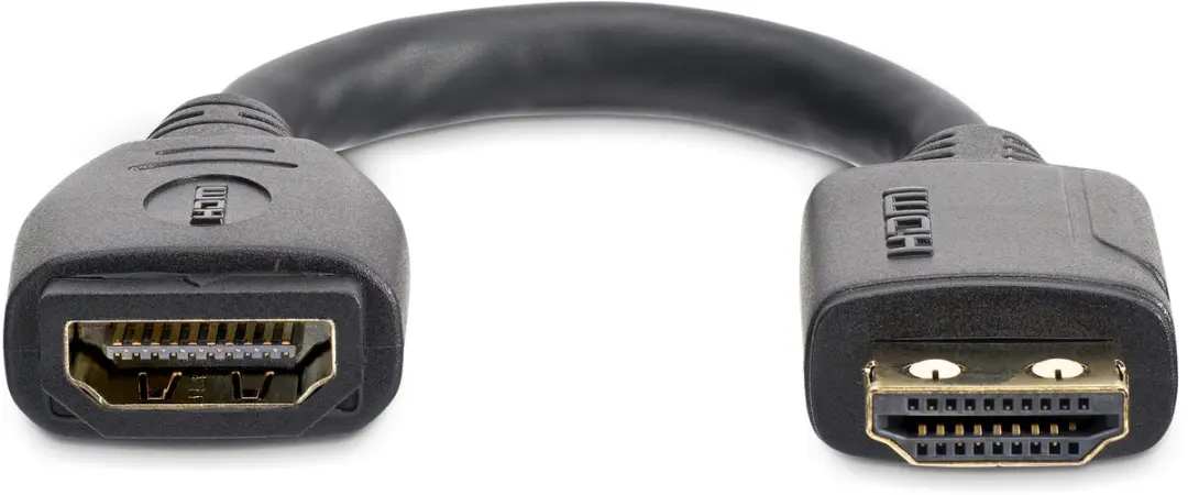Startech HDMI Port Saver 150mm - 4K 60Hz - Zwart - afbeelding 3 van 6