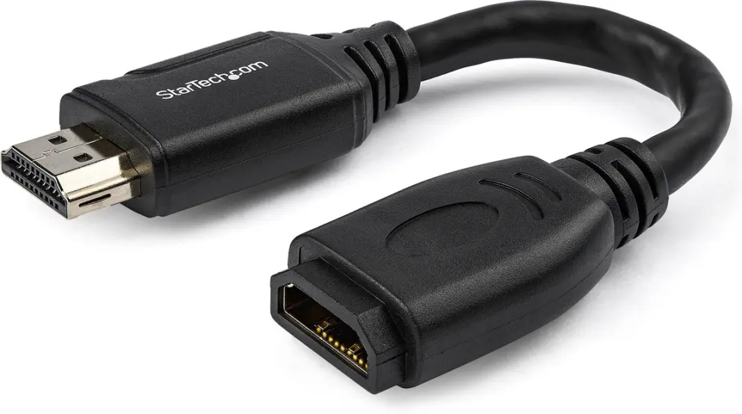 StarTech 150 mm High Speed HDMI port saver kabel 4K 60Hz M/F