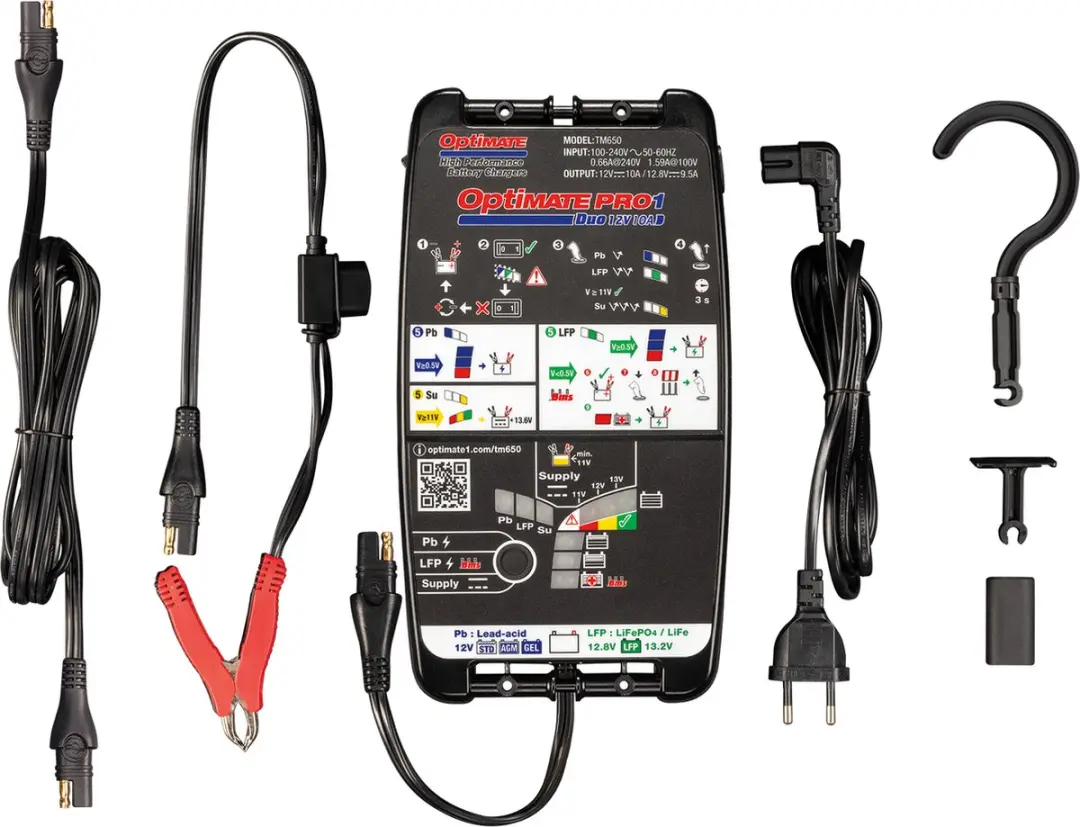 Tecmate Optimate PRO-1 Duo 12V 10A Acculader - TM650