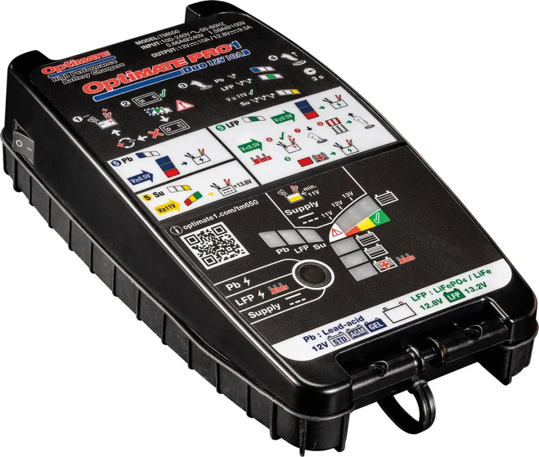 Tecmate Optimate PRO-1 Duo 12V 10A Acculader - TM650