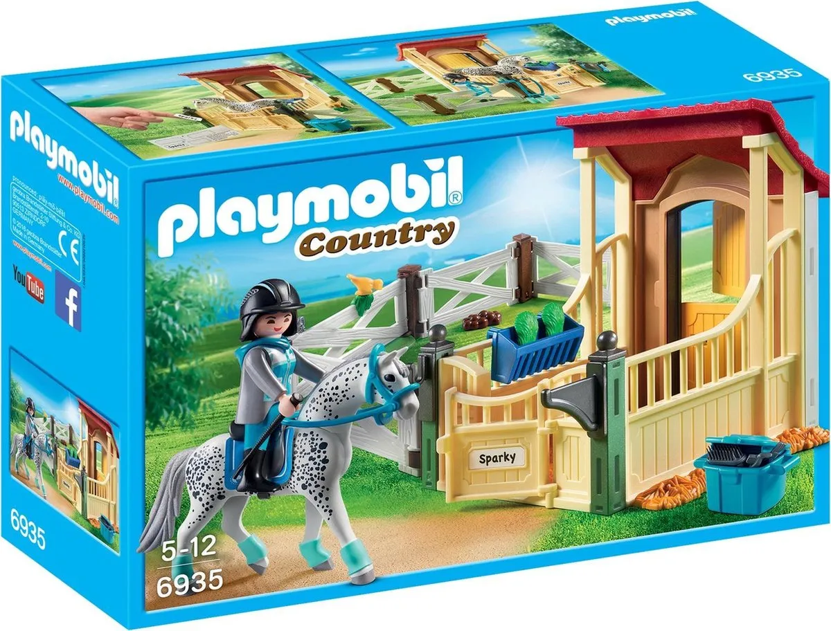Playmobil Appaloosa met Paardenbox 6935