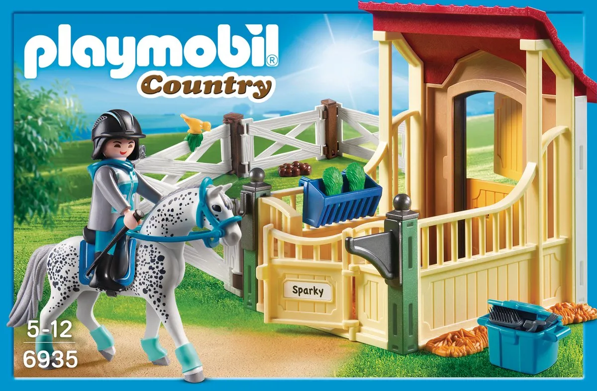 Playmobil Appaloosa met Paardenbox 6935 - Multicolor