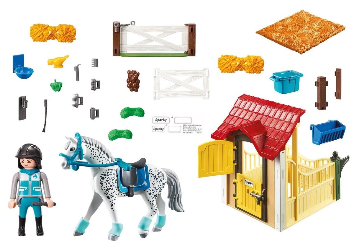 Playmobil Appaloosa met Paardenbox 6935 - Multicolor