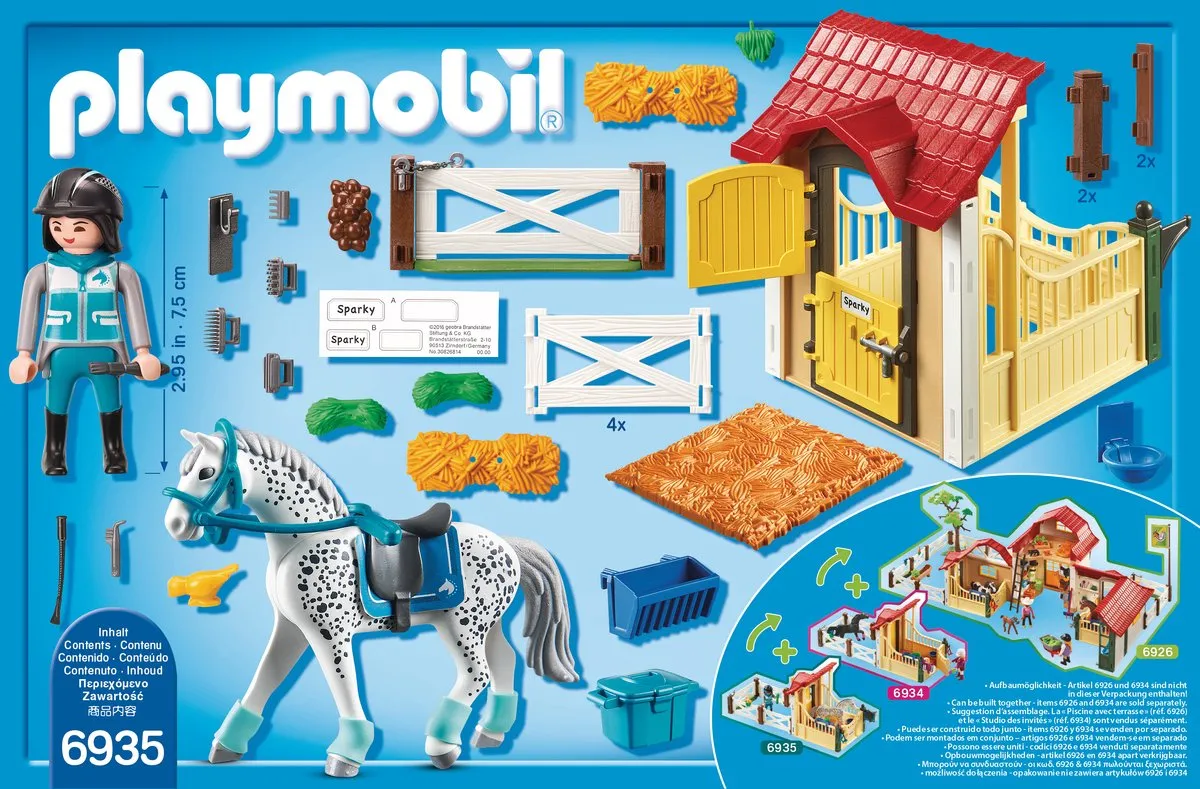 Playmobil Appaloosa met Paardenbox 6935 - Multicolor