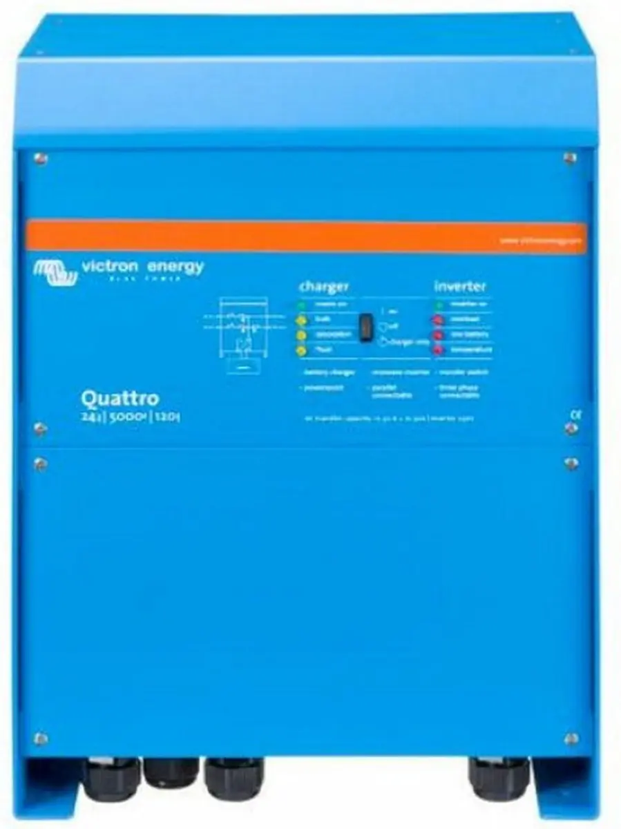 Victron Quattro QUA245021010 Omvormer/oplader - 24V 5000VA 230V - Blauw