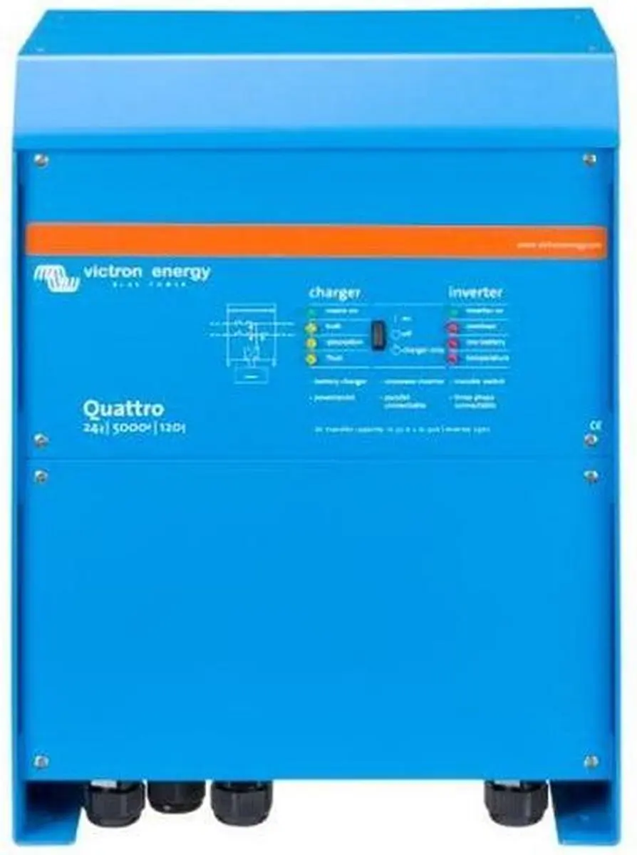 Victron Quattro QUA245021010 Omvormer/oplader - 24V 5000VA 230V - Blauw