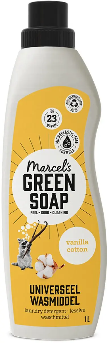 Marcel's Green Soap Wasmiddel Katoen & Vanille 1L