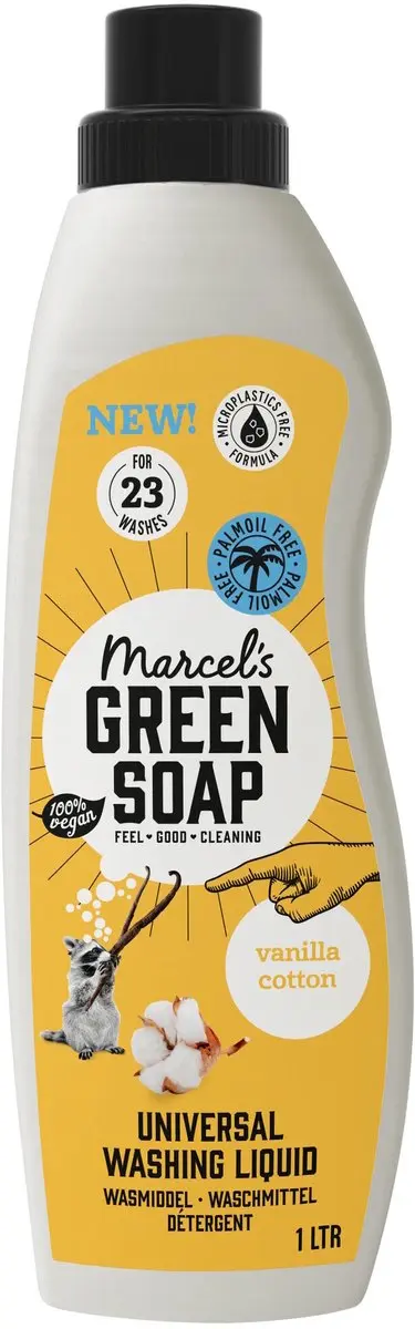 Marcel's Green Soap Wasmiddel Katoen & Vanille 1L