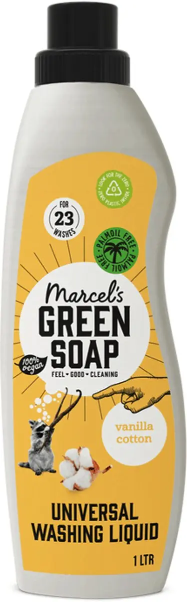 Marcel's Green Soap Wasmiddel Katoen & Vanille 1L - afbeelding 6 van 6
