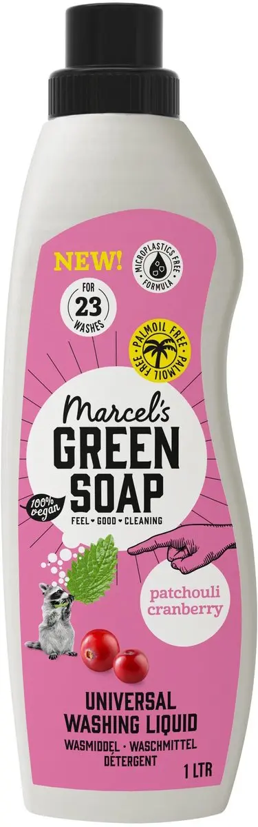 Marcel's Green Soap Wasmiddel Patchouli & Cranberry 1L