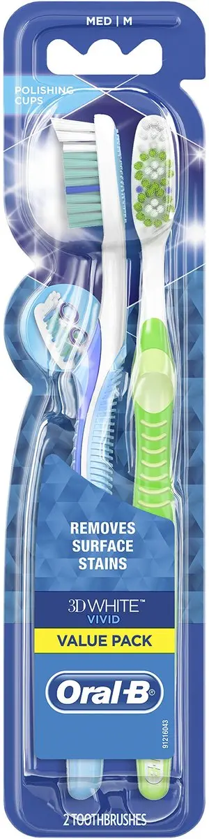 Oral-B 3D White Toothbrush Medium Twin