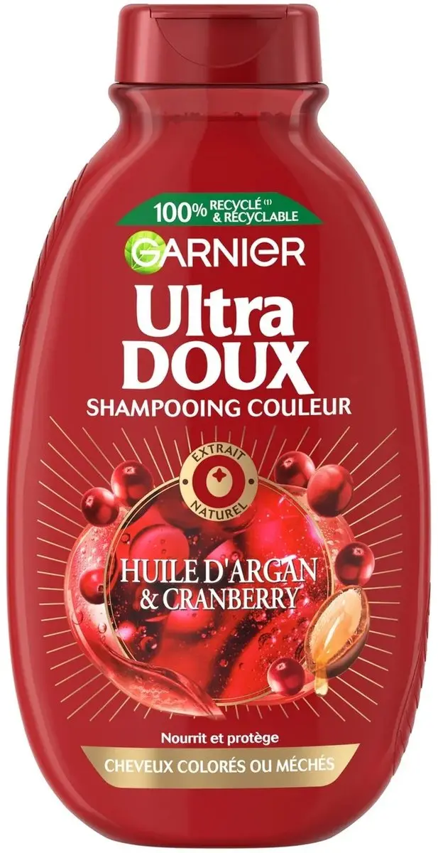 Garnier ultra doux shampoo voor gekleurd haar met arganolie en cranberry 300ml