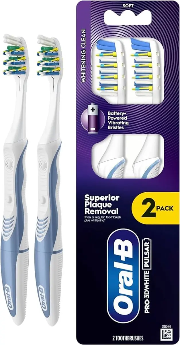 Oral-B Pro-3D White Pulsar batterij-aangedreven tandenborstel x 2
