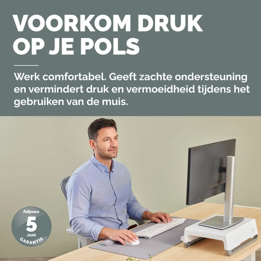 Fellowes Breyta Palm Polssteun 100142566 - Grijs - afbeelding 2 van 6