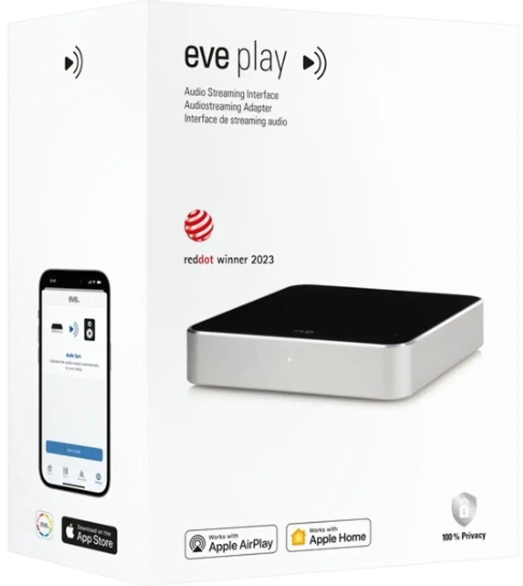 Elgato Eve Play Ethernet/WLAN Adapter 10EBR8701 - Zwart
