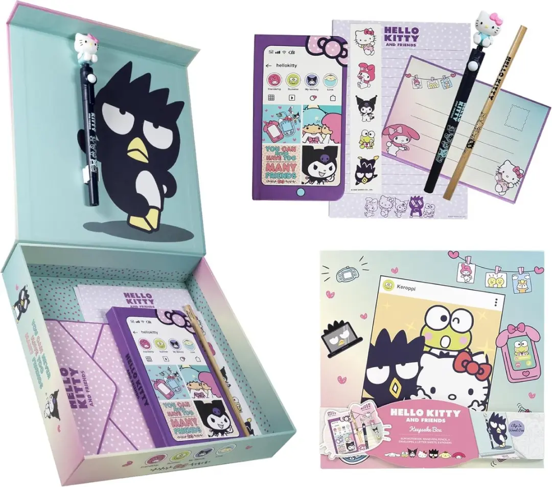 Hello Kitty bewaardoos stationery set voor kinderen en fans.
