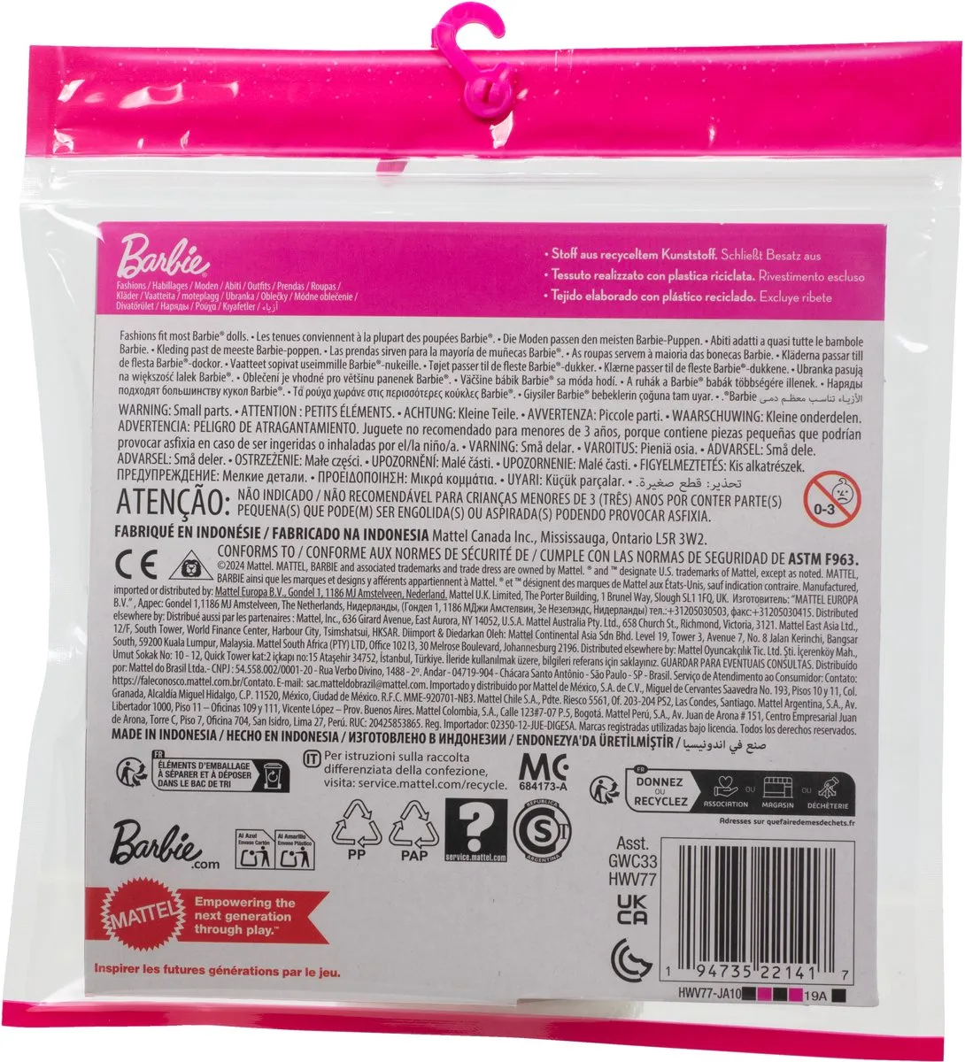 Mattel Barbie Modepop HWV76 - Blanc