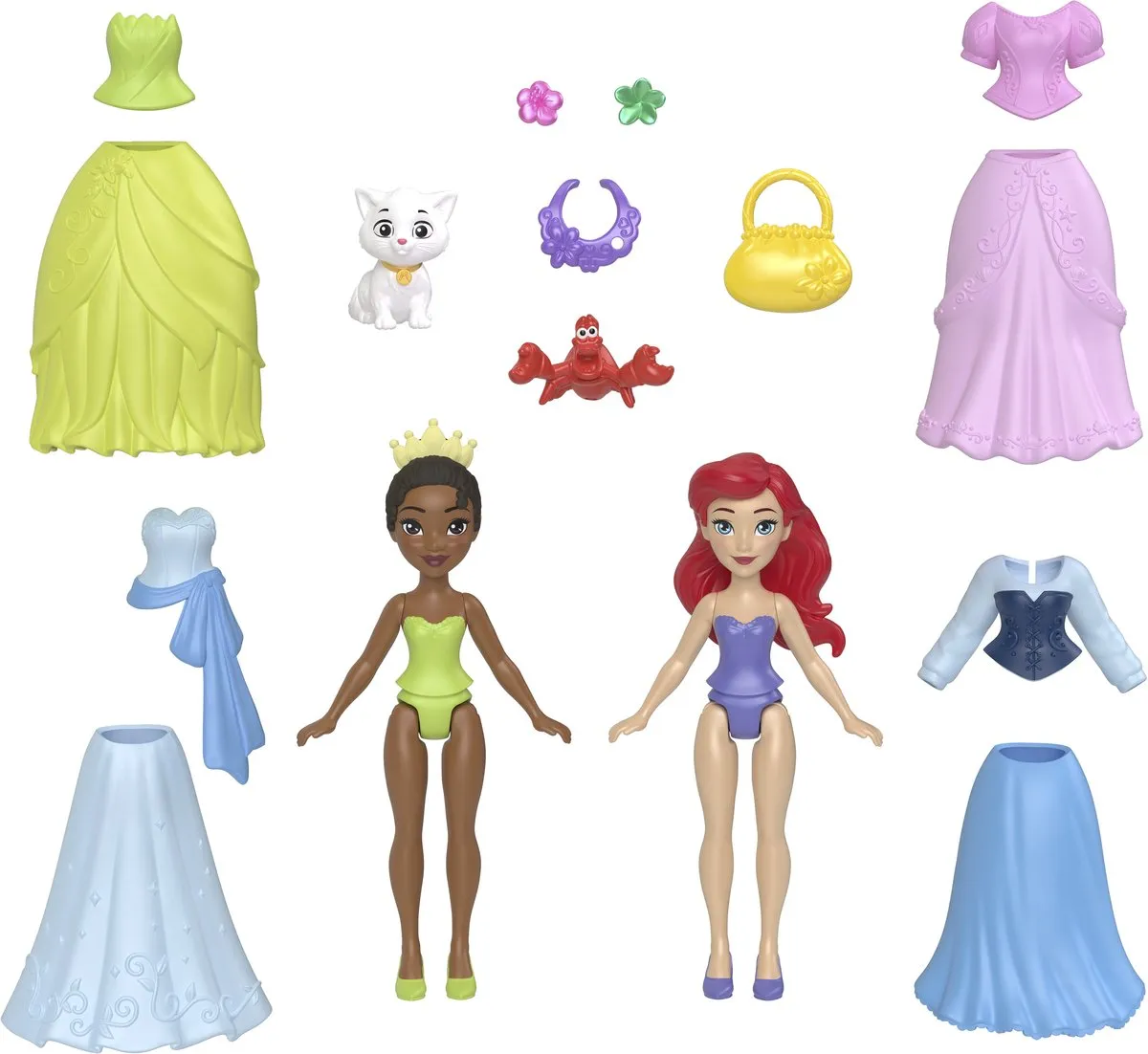 Disney Prinses Koninklijke Kledingkast Set - 2 Poppen Meerkleurig