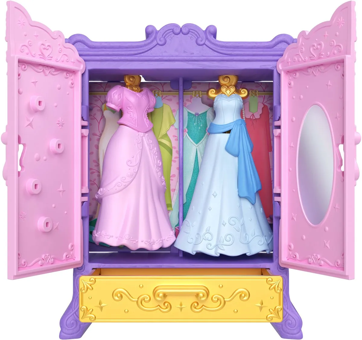 Disney Prinses Koninklijke Kledingkast Set - 2 Poppen Meerkleurig