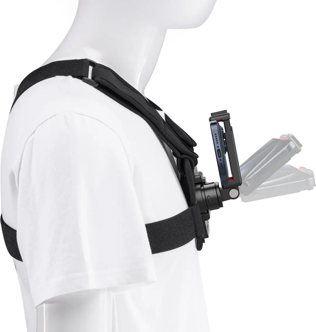 Ulanzi Go-Quick II Chest Mount - Actioncam/Smartphonehouder - Magnetisch - 360° - Zwart