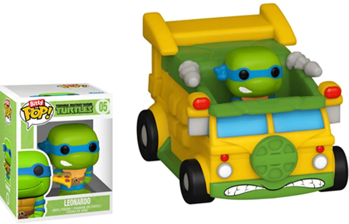 Funko Bitty Pop Rides! TMNT Leonardo & Turtle Van - Multicolor