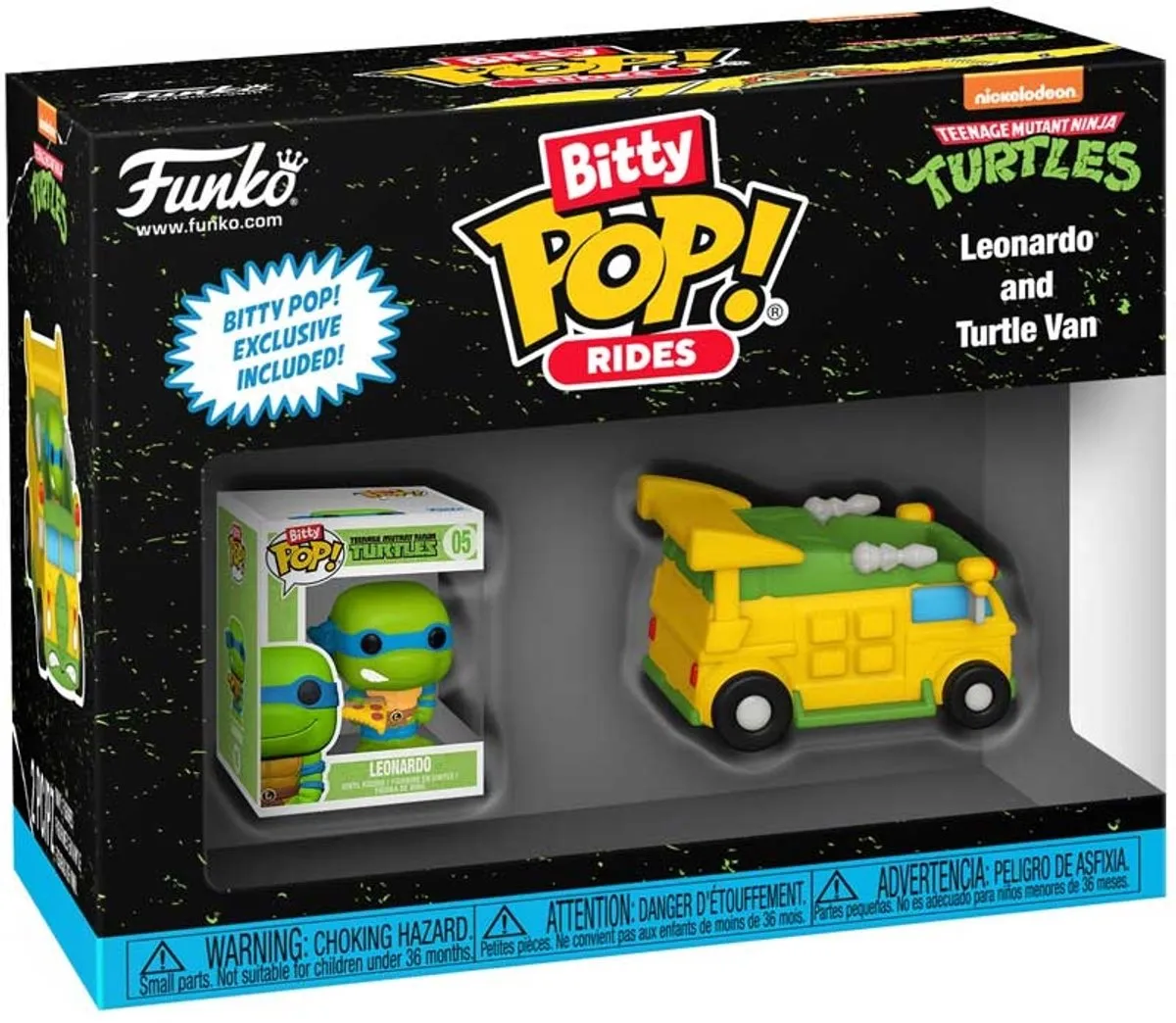 Funko Bitty Pop Rides! TMNT Leonardo & Turtle Van