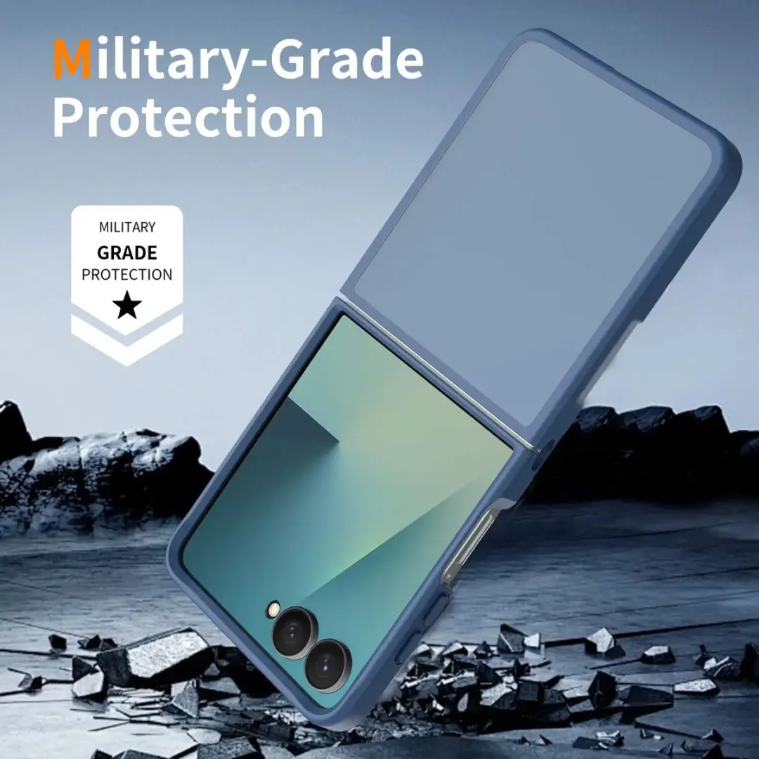 Selected Hoesje Samsung Galaxy Z Flip8 - Matte Blauw