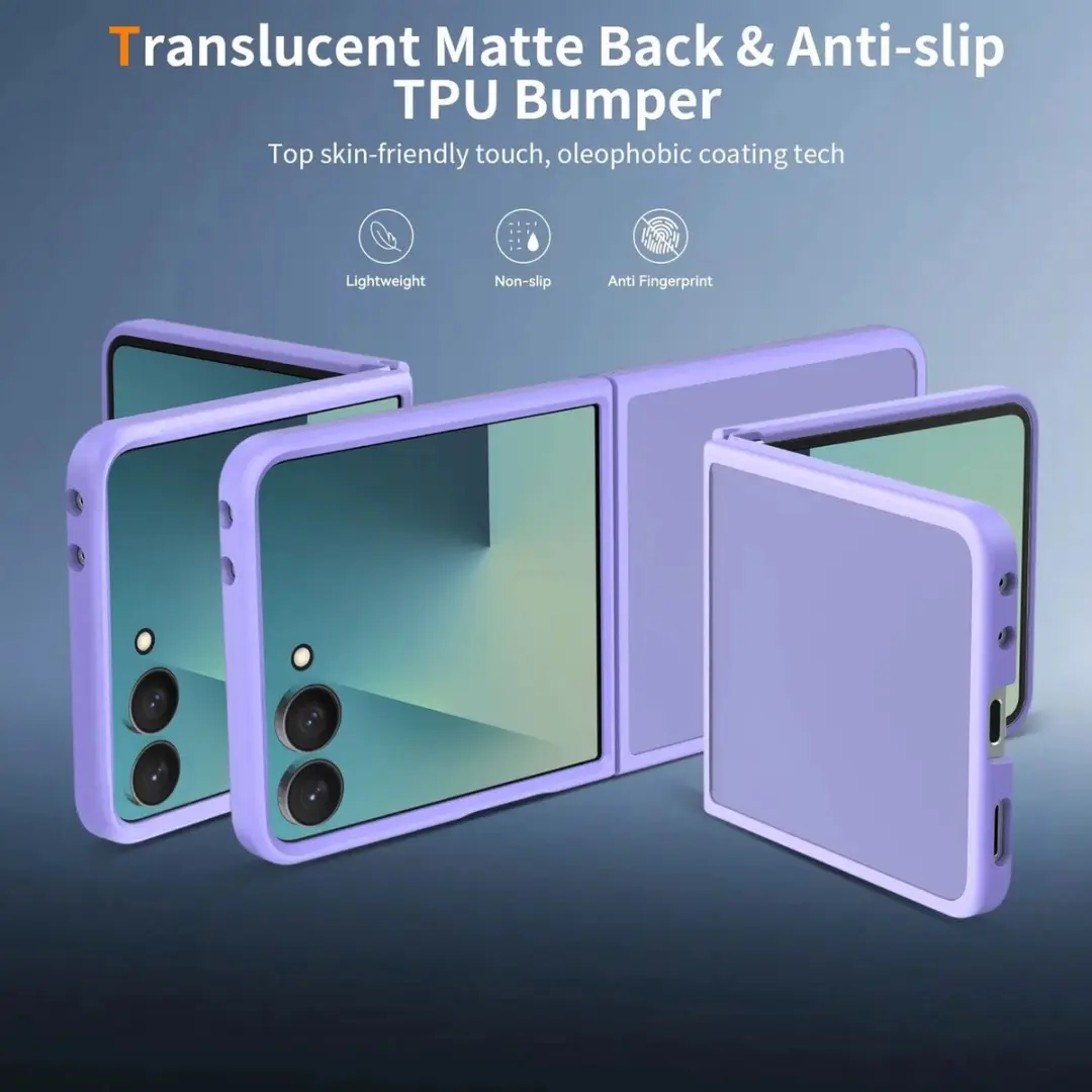 Selected Hoesje Samsung Galaxy Z Flip8 - Paarse Matte Back Cover