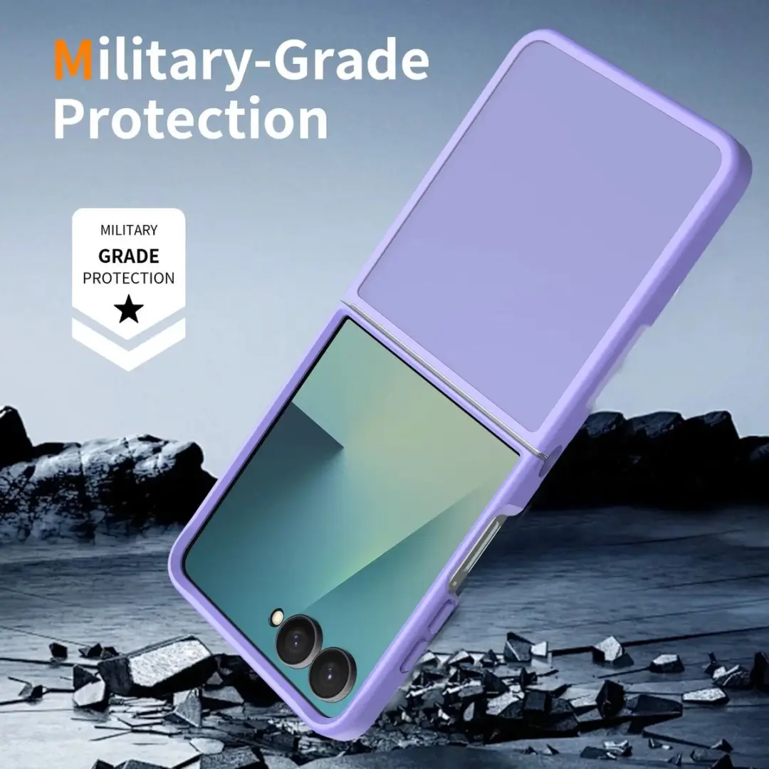 Selected Hoesje Samsung Galaxy Z Flip8 - Paarse Matte Back Cover