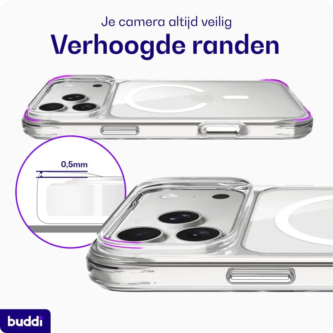 Buddi Core iPhone 14 Pro Hoesje - MagSafe Transparant