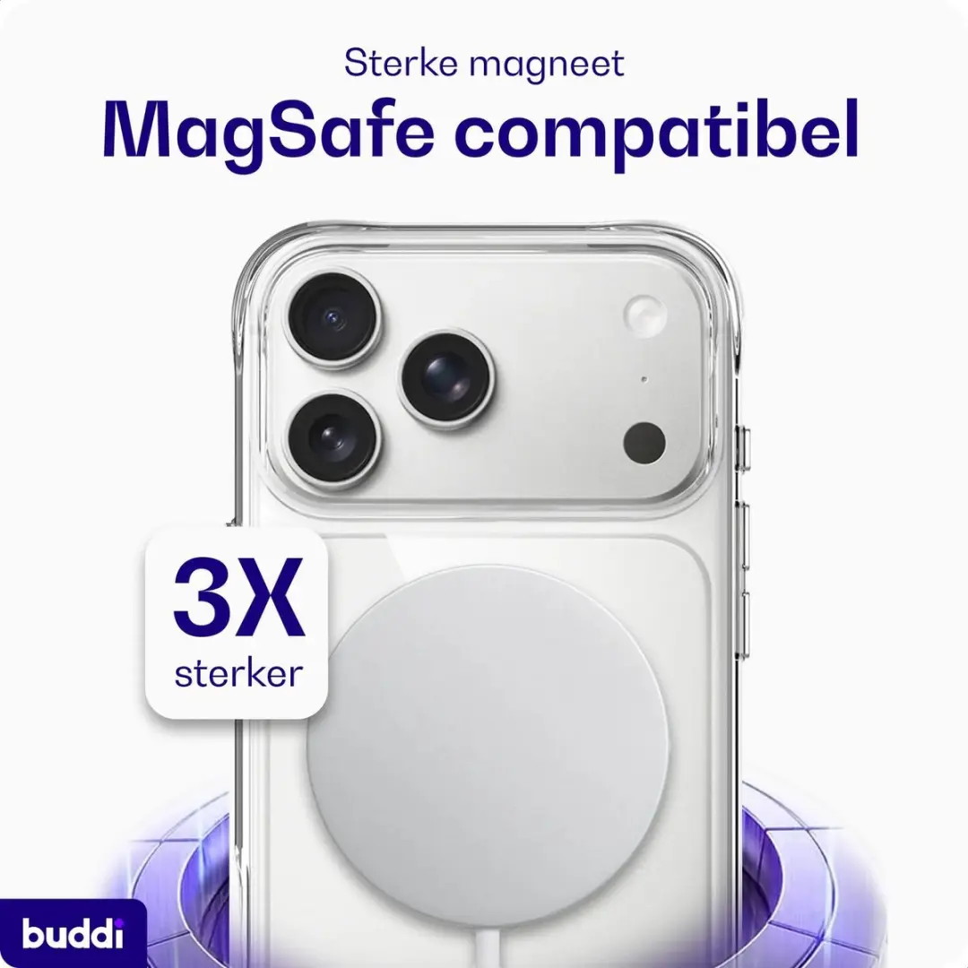 Buddi Core iPhone 14 Pro Hoesje - MagSafe Transparant