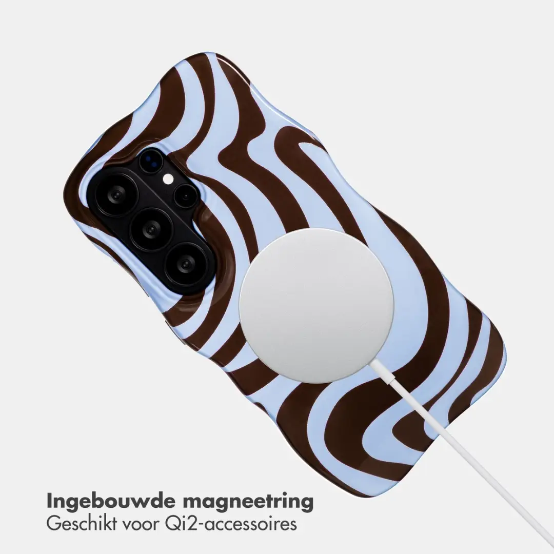 Selencia Hoesje Samsung Galaxy S26 Ultra Dream Swirl Chocolate - MagSafe