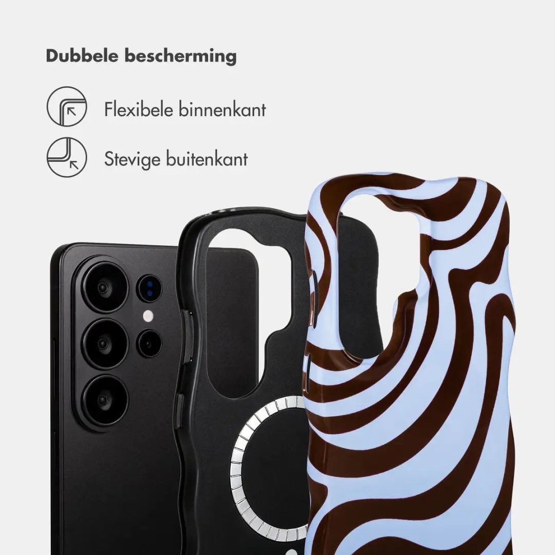 Selencia Hoesje Samsung Galaxy S26 Ultra Dream Swirl Chocolate - MagSafe