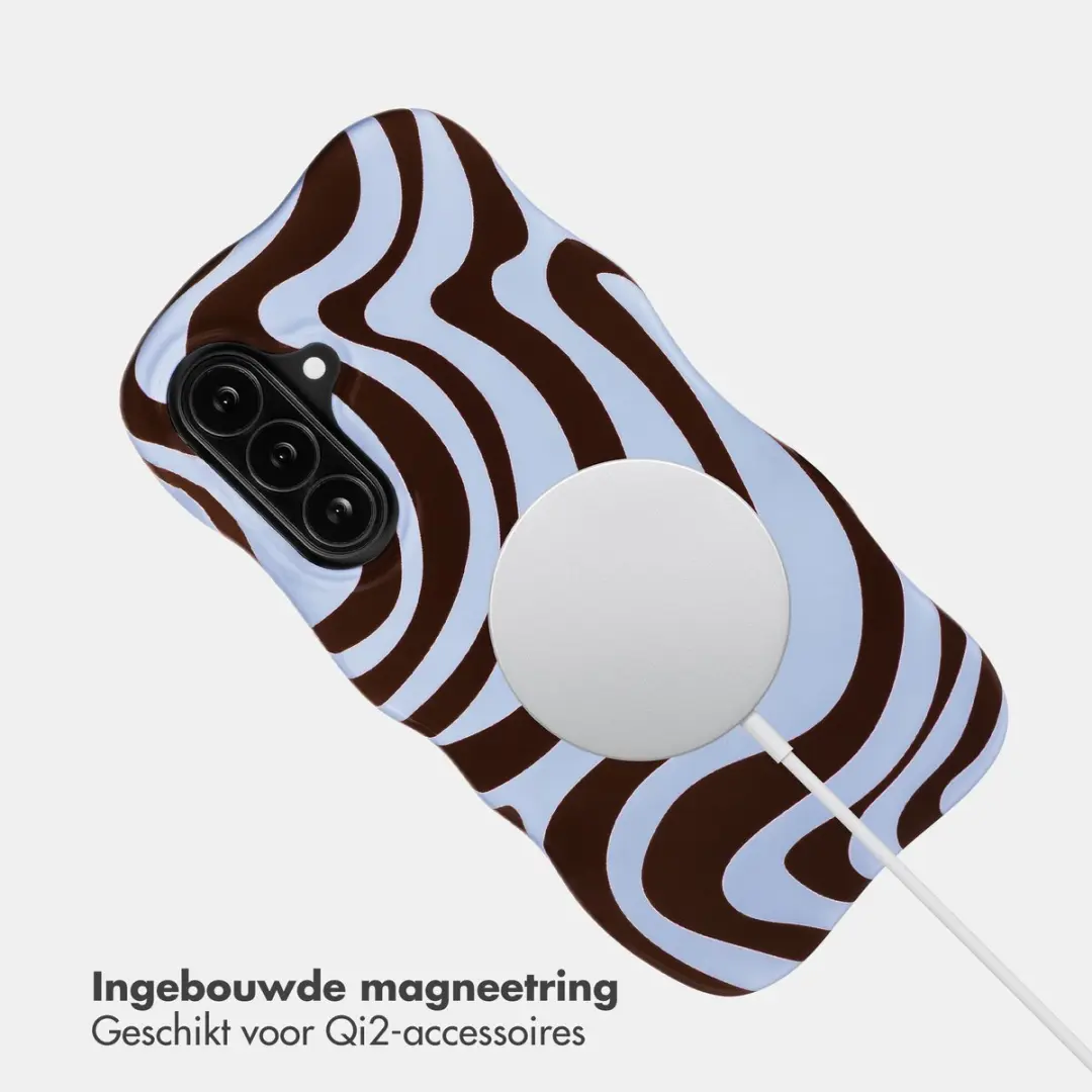 Selencia Wavy Backcover Galaxy A37 - Dream Swirl Chocolate
