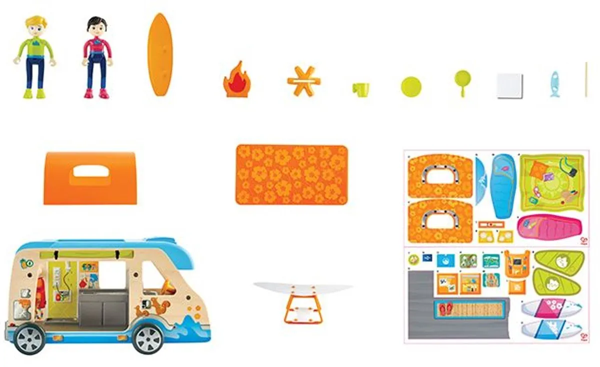 Hape Abenteuer-Van Poppenhuispop - 2 Poppen