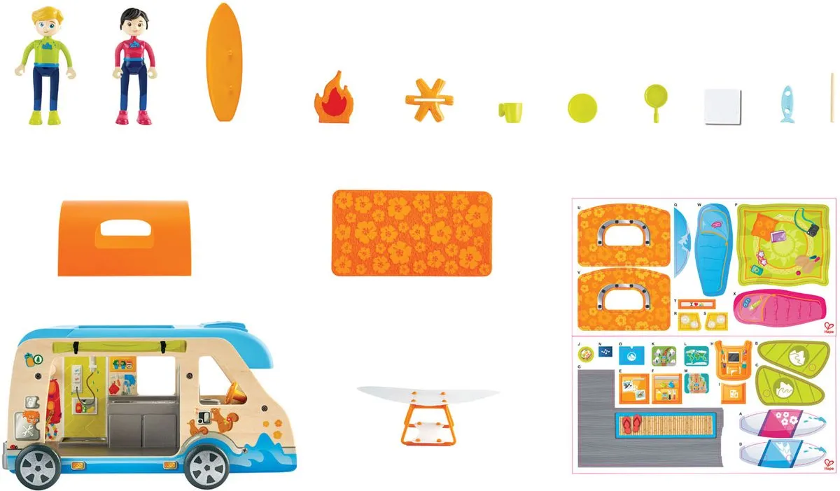 Hape Abenteuer-Van Poppenhuispop - 2 Poppen