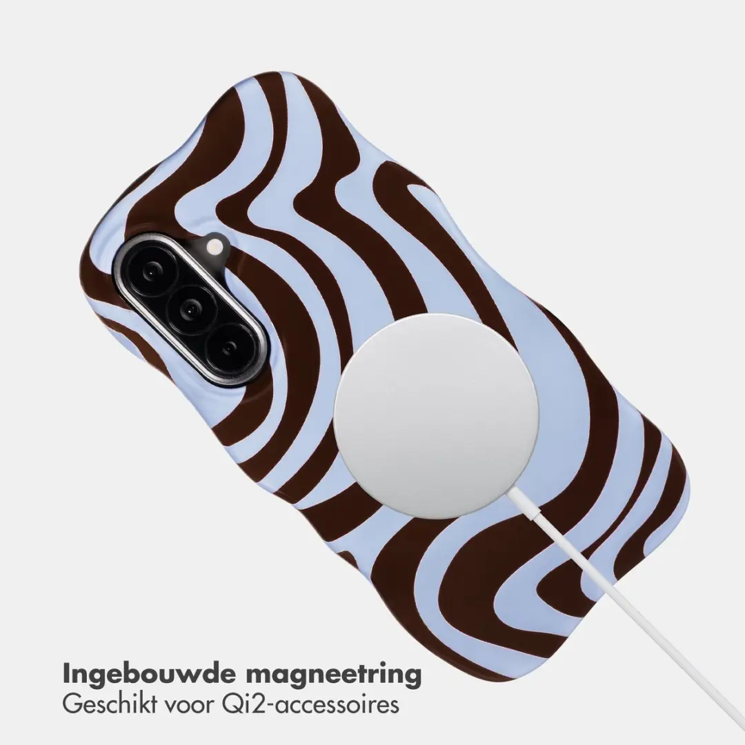 Selencia Wavy Backcover Dream Swirl Chocolate - Samsung Galaxy A57